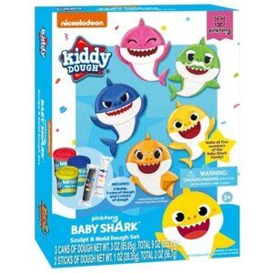 Nickelodeon Baby Shark Kiddy Dough Sculpt & Mold Set With 10 Pieces